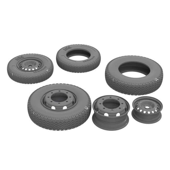 dismissed wheels rims & tires (6pcs)