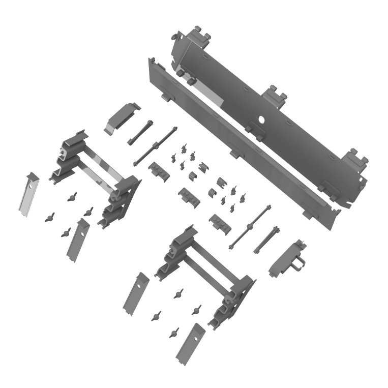 M4 cast hull - rear spare tracks holders and storage shelf