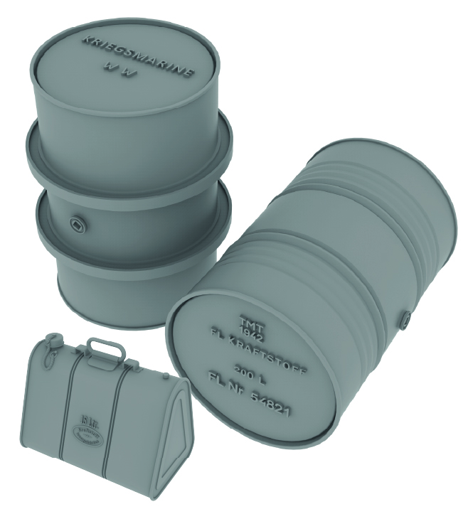 Kriegsmarine fuel drums