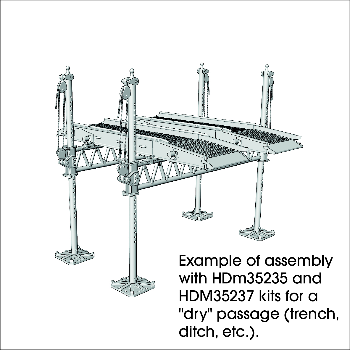 trestles for Steel treadways Bridge M2