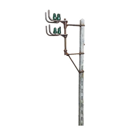 French concrete electric pole