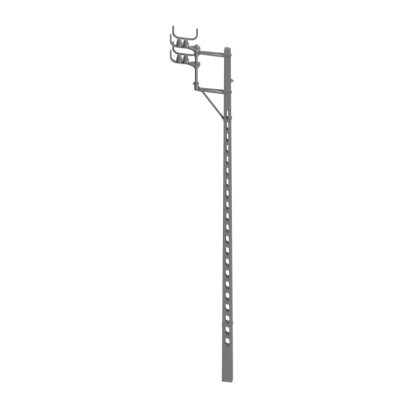 French concrete electric pole