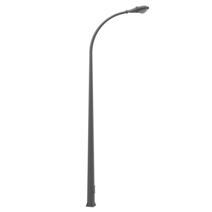 Modern single street light pole short