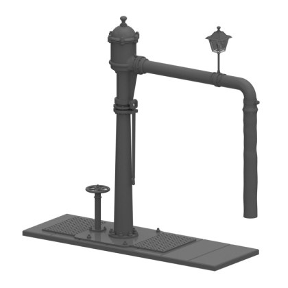 Railway water crane pump