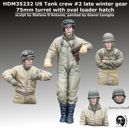 US Tank crew #2 - late winter gear
75mm turret with oval loader hatch