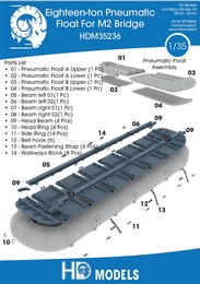 Eighteen-ton pneumatic float for M2 bridge